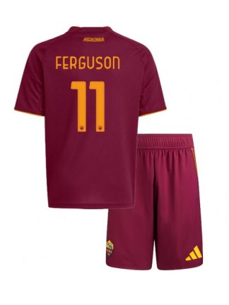 Otroški Nogometna dresi kompleti poceni AS Roma Evan Ferguson #11 Domači 2025-26