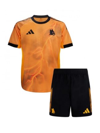 Otroški Nogometna dresi kompleti poceni AS Roma Gostujoči 2025-26