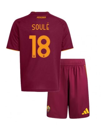 Otroški Nogometna dresi kompleti poceni AS Roma Matias Soule #18 Domači 2025-26