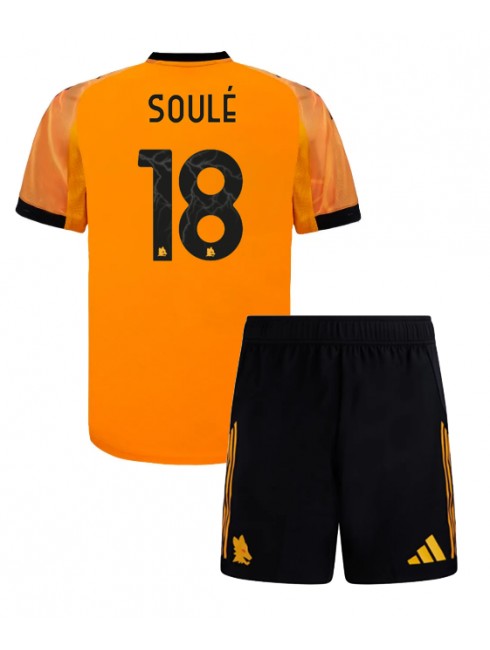 Otroški Nogometna dresi kompleti poceni AS Roma Matias Soule #18 Gostujoči 2025-26