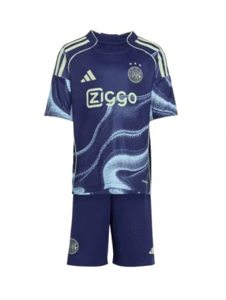Otroški Nogometna dresi kompleti poceni Ajax Gostujoči 2025-26