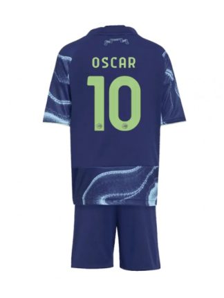Otroški Nogometna dresi kompleti poceni Ajax Oscar Gloukh #10 Gostujoči 2025-26