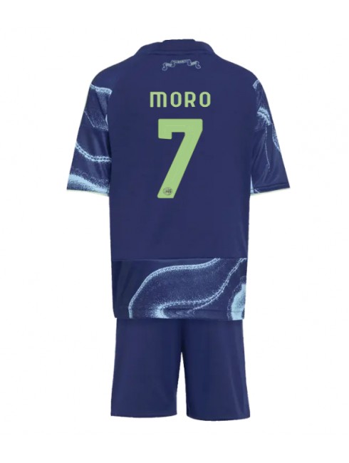 Otroški Nogometna dresi kompleti poceni Ajax Raul Moro #7 Gostujoči 2025-26