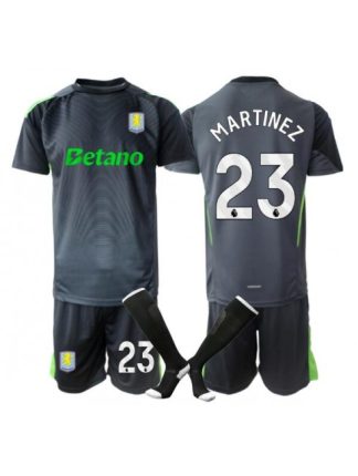 Otroški Nogometna dresi kompleti poceni Aston Villa Emiliano Martinez #23 Vratar Domači 2025-26