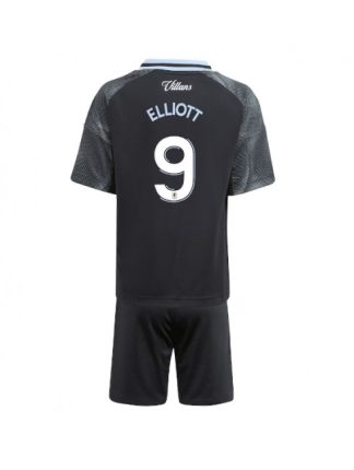 Otroški Nogometna dresi kompleti poceni Aston Villa Harvey Elliott #9 Gostujoči 2025-26