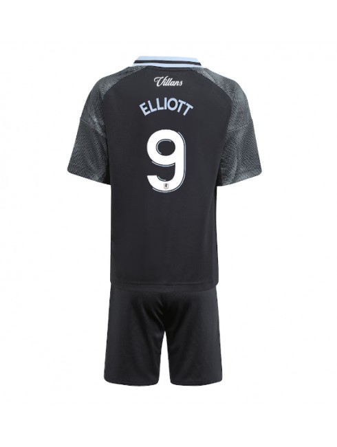 Otroški Nogometna dresi kompleti poceni Aston Villa Harvey Elliott #9 Gostujoči 2025-26