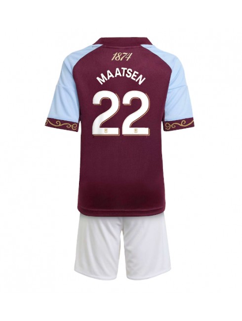 Otroški Nogometna dresi kompleti poceni Aston Villa Ian Maatsen #22 Domači 2025-26
