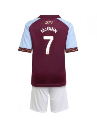 Otroški Nogometna dresi kompleti poceni Aston Villa John McGinn #7 Domači 2025-26
