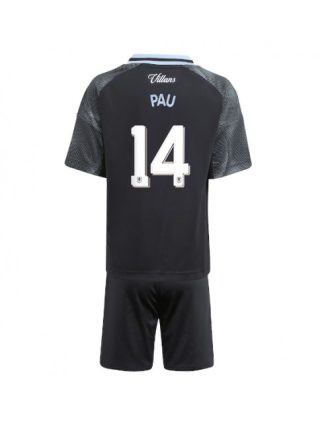 Otroški Nogometna dresi kompleti poceni Aston Villa Pau Torres #14 Gostujoči 2025-26