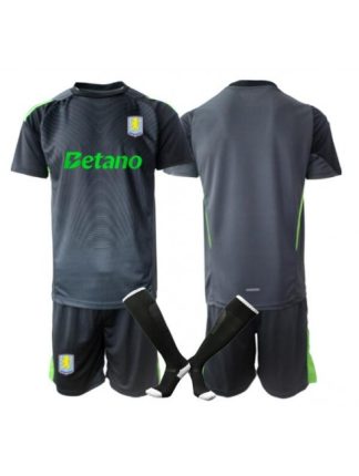 Otroški Nogometna dresi kompleti poceni Aston Villa Vratar Domači 2025-26