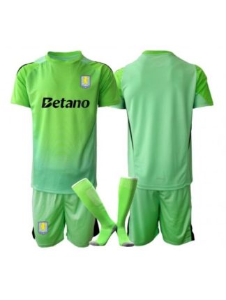 Otroški Nogometna dresi kompleti poceni Aston Villa Vratar Gostujoči 2025-26