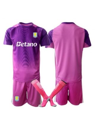 Otroški Nogometna dresi kompleti poceni Aston Villa Vratar Tretji 2025-26
