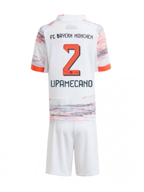 Otroški Nogometna dresi kompleti poceni Bayern Munich Dayot Upamecano #2 Gostujoči 2025-26