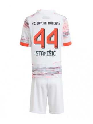 Otroški Nogometna dresi kompleti poceni Bayern Munich Josip Stanisic #44 Gostujoči 2025-26