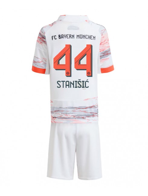 Otroški Nogometna dresi kompleti poceni Bayern Munich Josip Stanisic #44 Gostujoči 2025-26