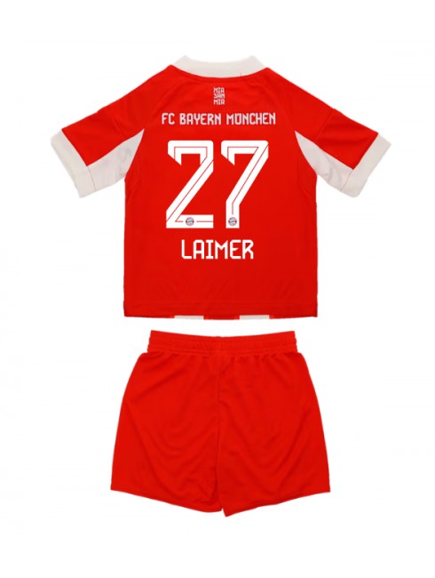 Otroški Nogometna dresi kompleti poceni Bayern Munich Konrad Laimer #27 Domači 2025-26