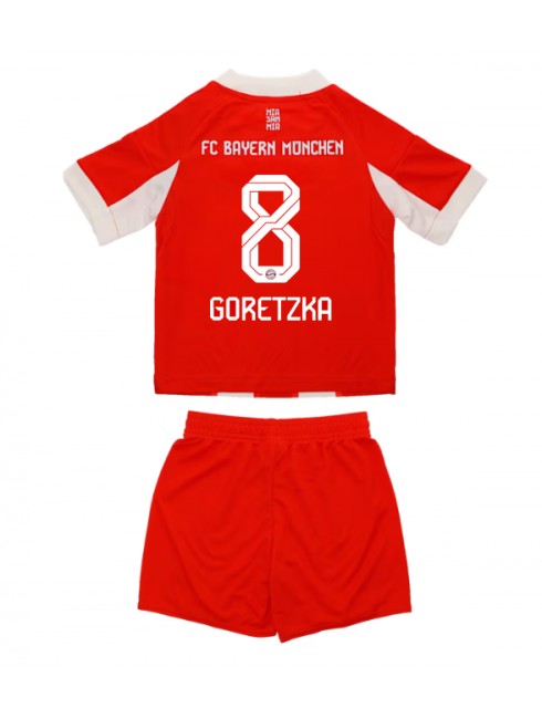 Otroški Nogometna dresi kompleti poceni Bayern Munich Leon Goretzka #8 Domači 2025-26