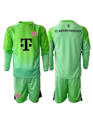 Otroški Nogometna dresi kompleti poceni Bayern Munich Vratar Domači 2025-26 Dolgi rokav (+ hlače)