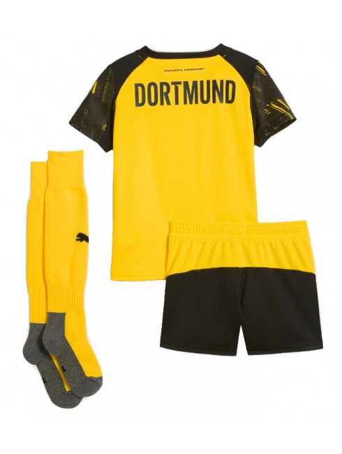 Otroški Nogometna dresi kompleti poceni Borussia Dortmund Domači 2025-26