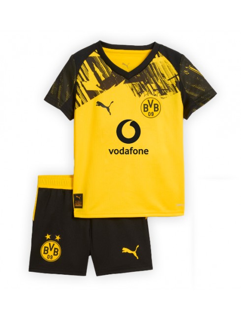 Otroški Nogometna dresi kompleti poceni Borussia Dortmund Domači 2025-26