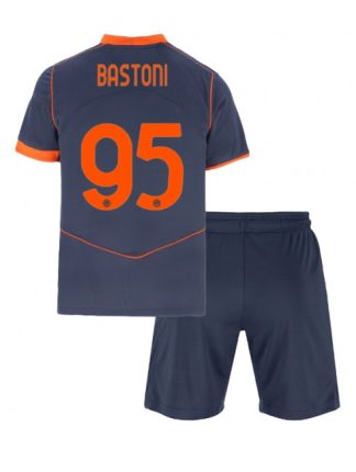 Otroški Nogometna dresi kompleti poceni Inter Milan Alessandro Bastoni #95 Tretji 2025-26