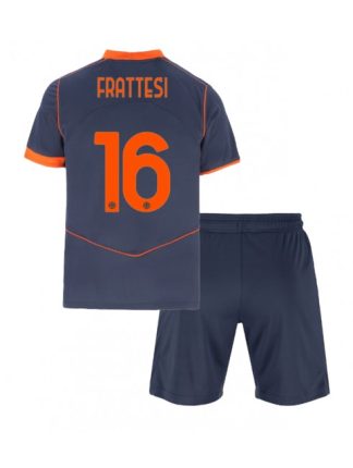 Otroški Nogometna dresi kompleti poceni Inter Milan Davide Frattesi #16 Tretji 2025-26