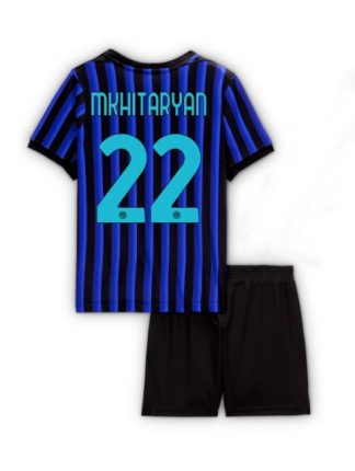 Otroški Nogometna dresi kompleti poceni Inter Milan Henrikh Mkhitaryan #22 Domači 2025-26