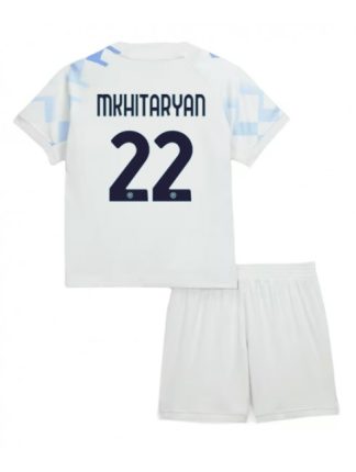 Otroški Nogometna dresi kompleti poceni Inter Milan Henrikh Mkhitaryan #22 Gostujoči 2025-26