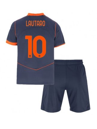 Otroški Nogometna dresi kompleti poceni Inter Milan Lautaro Martinez #10 Tretji 2025-26