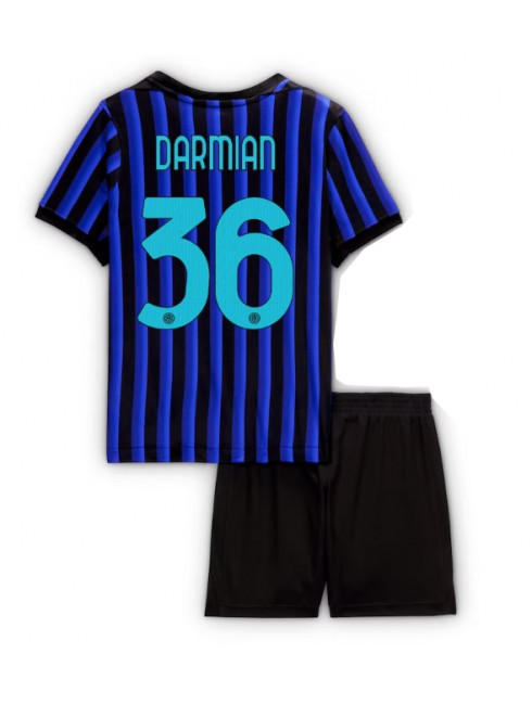 Otroški Nogometna dresi kompleti poceni Inter Milan Matteo Darmian #36 Domači 2025-26