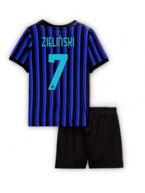 Otroški Nogometna dresi kompleti poceni Inter Milan Piotr Zielinski #7 Domači 2025-26