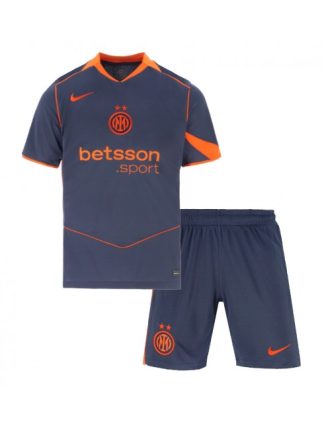 Otroški Nogometna dresi kompleti poceni Inter Milan Tretji 2025-26