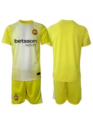 Otroški Nogometna dresi kompleti poceni Inter Milan Vratar Gostujoči 2025-26