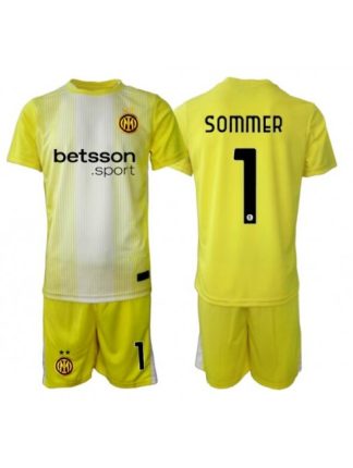 Otroški Nogometna dresi kompleti poceni Inter Milan Yann Sommer #1 Vratar Gostujoči 2025-26