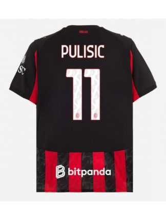 Moški Nogometna dresi poceni AC Milan Christian Pulisic #11 Domači 2025-26 Kratek rokav