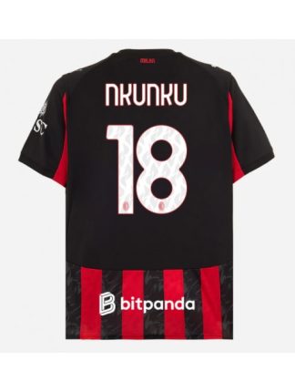 Moški Nogometna dresi poceni AC Milan Christopher Nkunku #18 Domači 2025-26 Kratek rokav