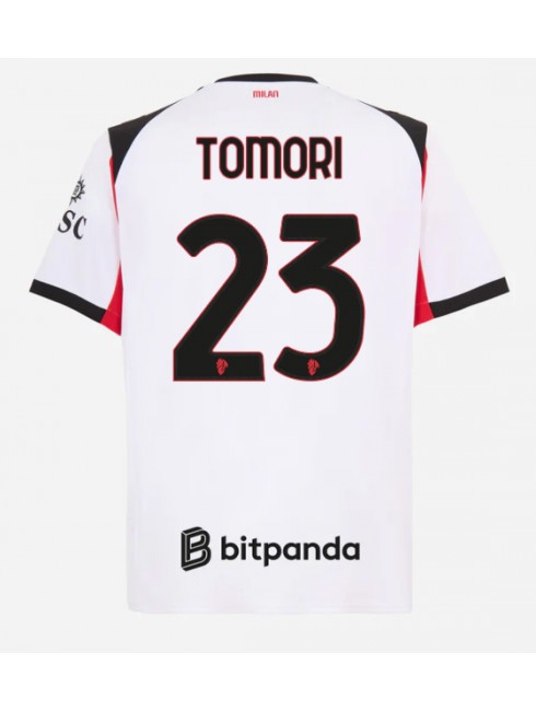 Moški Nogometna dresi poceni AC Milan Fikayo Tomori #23 Gostujoči 2025-26 Kratek rokav