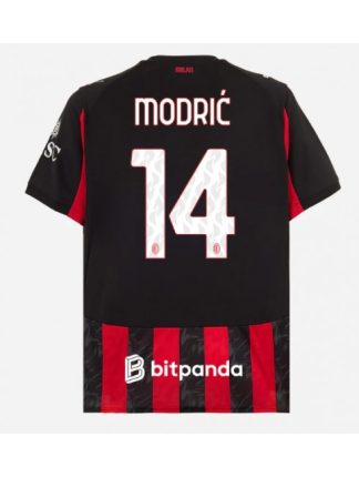 Moški Nogometna dresi poceni AC Milan Luka Modric #14 Domači 2025-26 Kratek rokav