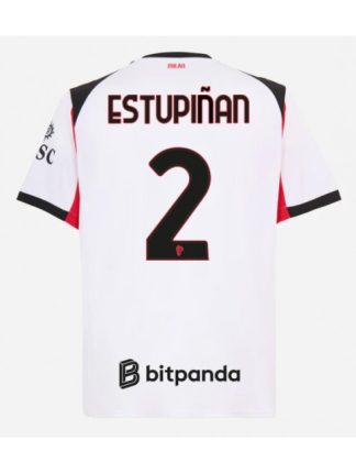 Moški Nogometna dresi poceni AC Milan Pervis Estupinan #2 Gostujoči 2025-26 Kratek rokav