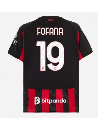 Moški Nogometna dresi poceni AC Milan Youssouf Fofana #19 Domači 2025-26 Kratek rokav