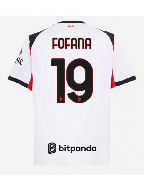 Moški Nogometna dresi poceni AC Milan Youssouf Fofana #19 Gostujoči 2025-26 Kratek rokav