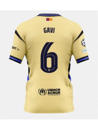 Moški Nogometna dresi poceni Barcelona Paez Gavi #6 Gostujoči 2025-26 Kratek rokav