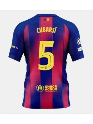 Moški Nogometna dresi poceni Barcelona Pau Cubarsi #5 Domači 2025-26 Kratek rokav