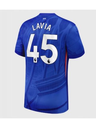 Moški Nogometna dresi poceni Chelsea Romeo Lavia #45 Domači 2025-26 Kratek rokav