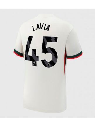 Moški Nogometna dresi poceni Chelsea Romeo Lavia #45 Gostujoči 2025-26 Kratek rokav