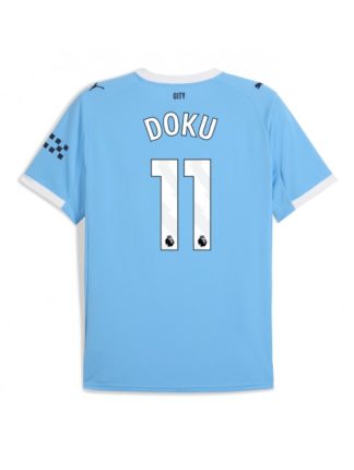 Moški Nogometna dresi poceni Manchester City Jeremy Doku #11 Domači 2025-26 Kratek rokav