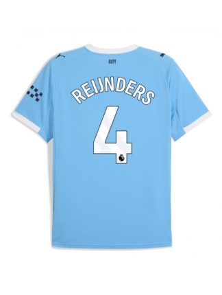 Moški Nogometna dresi poceni Manchester City Tijjani Reijnders #4 Domači 2025-26 Kratek rokav