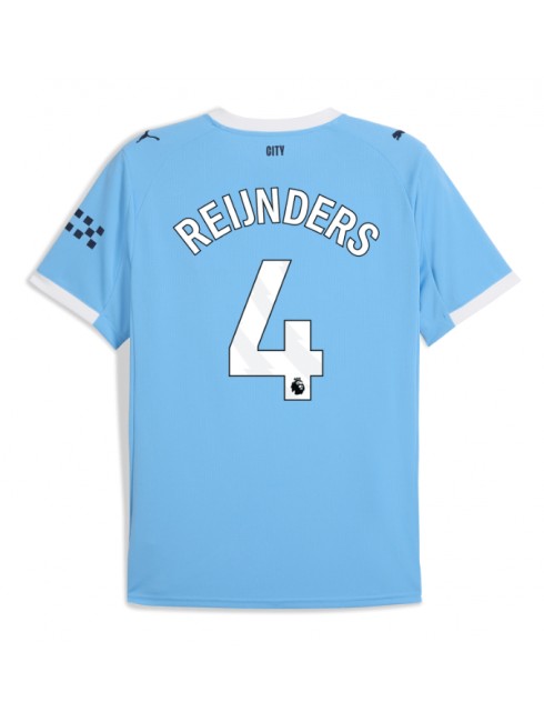 Moški Nogometna dresi poceni Manchester City Tijjani Reijnders #4 Domači 2025-26 Kratek rokav