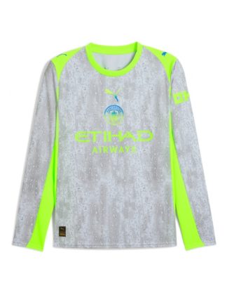 Moški Nogometna dresi poceni Manchester City Tretji 2025-26 Dolgi rokav