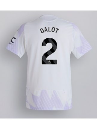 Moški Nogometna dresi poceni Manchester United Diogo Dalot #2 Gostujoči 2025-26 Kratek rokav